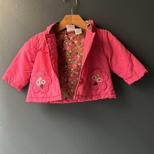 🩷 EUC Baby Togs girls Hooded Jacket size 12 months pink baby girl